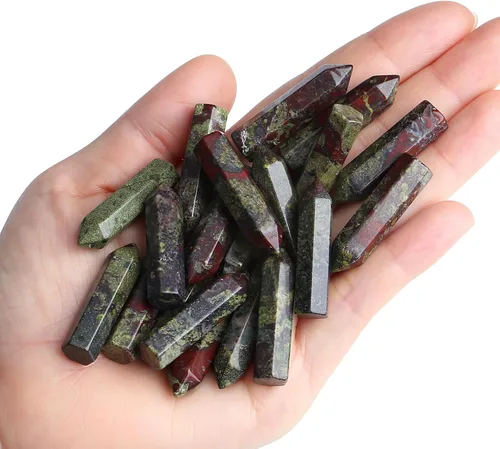 Vista 13 de QINJIEJIE Aventurina Verde 20 Piezas Juego de Piedras de Cristales Curativos Varitas a Granel Torres de Cristal Natural de Bolsillo Surtidas