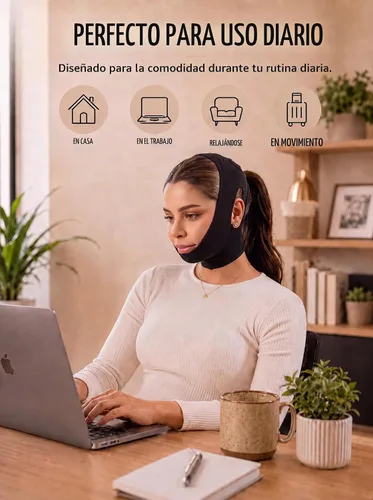 Vista 7 de Shape Concept 301 - Correa de mentón, banda de soporte, cuello y cara, alta compresión Vendaje cervical, post cirugía, lifting facial recuperación