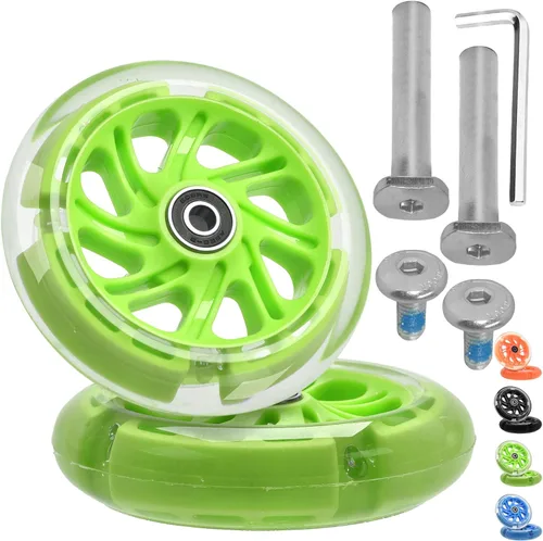Vista 4 de Pieza de repuesto de rueda delantera para Micro Kickboard Maxi Deluxe plegable LED/Maxi Deluxe Pro/Maxi Deluxe Eco/Series Scooter de 3 ruedas