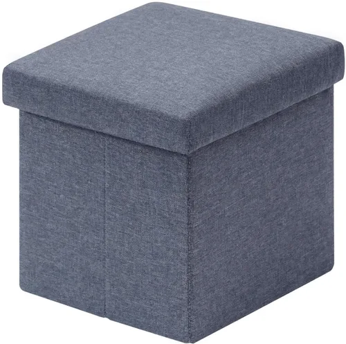 Vista 11 de B FSOBEIIALEO Cubo otomano plegable de almacenamiento con piel sintética para sala de estar, dormitorio, oficina en casa, reposapiés de Negro