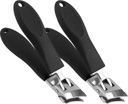 Vista 9 de Tijeras para uñas y pies para uñas encarnadas, curvas, apertura de mandíbula ancha, tijeras de uñas antiflexión (color negro, 1 unidad)