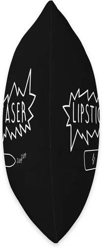 Vista 2 de Lipstick Taser Zapp Zapp Barra de labios Taser Throw Pillow, 16x16, Multicolor