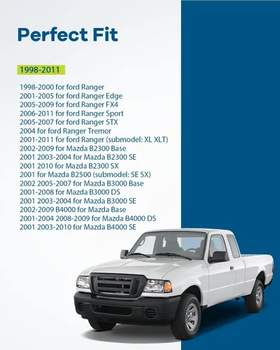 Vista 2 de LUJUNTEC Manija de puerta exterior izquierda derecha apta para Ford para Ranger 1998-2011