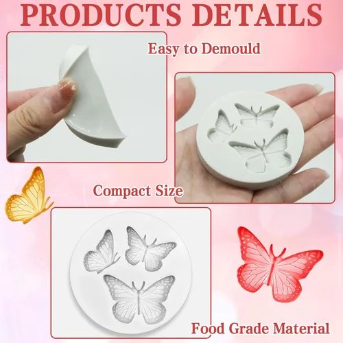 Vista 3 de 4 moldes de silicona para chocolate, decoración de pasteles, antiadherentes, lindos moldes, bandeja para cubitos de hielo, herramienta casera