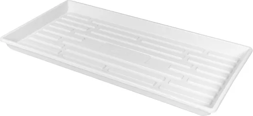 Vista 10 de SUNPACK Bandeja de inicio de semillas de plástico poco profunda de 10 x 20 pulgadas, color negro, 1 pulgada, sin agujeros de drenaje, ideal