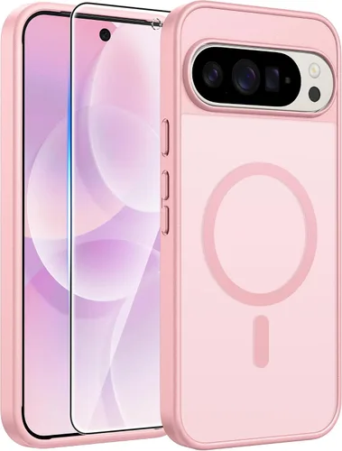 Vista 90 de FNTCASE - Funda para iPhone 16 Pro: magnética, mate, translúcida, de grado militar, protectora contra caídas, resistente, fina, duradera y a prueba