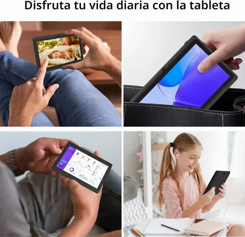 Vista 6 de Tablet de 7 pulgadas con estuche, tabletas Android de cuatro núcleos, 4 GB RAM 32 GB ROM 512 GB expandibles, pantalla IPS HD de 1024x600, 3500 mAh