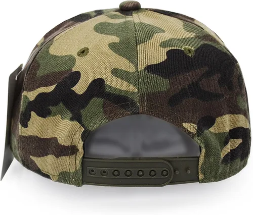 Vista 6 de UltraKey Gorra de ala plana, gorra de béisbol de camuflaje militar del ejército de camuflaje de Hip Hop Flat Bill Plain Snapback Sombreros
