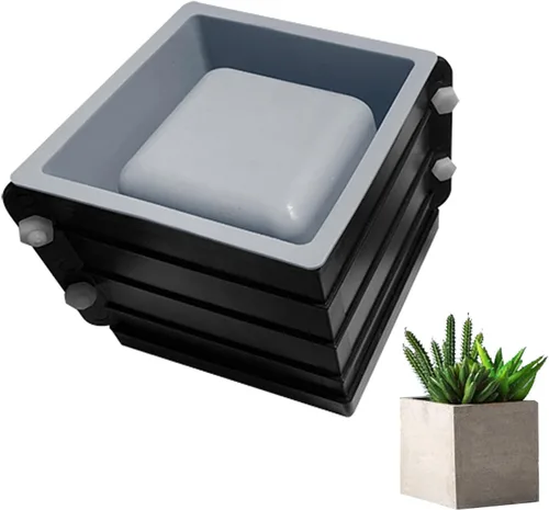 Vista 6 de Molde de Silicona para Macetas de Suculentas de Forma Ovalada Más Grande, Forma Ovalada 17.8 x 8.4 cm (L x A), Modelo de Silicona para Macetas