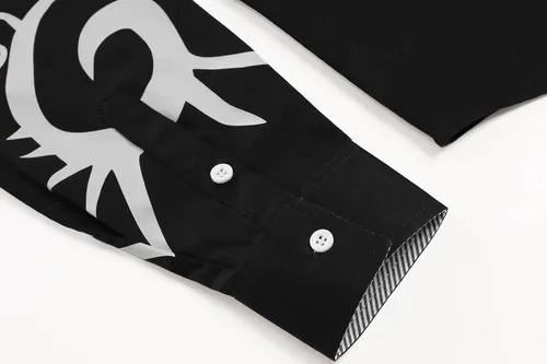 Vista 7 de Coofandy Hombres Vestido de impresión botón Down Camisa