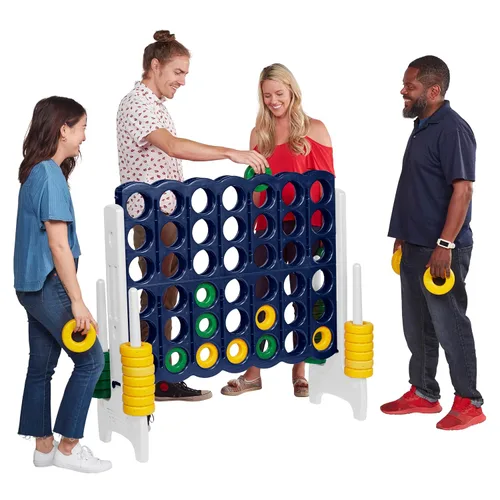 Vista 11 de ECR4Kids Jumbo 4-To-Score, Juego Gigante, Azul/Dorado