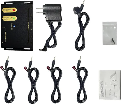 Vista 5 de Kit de repetidor IR, sistema de repetidor IR, extensor de control remoto IR. Soporta hasta 50 pies. Supports up to 50 feet