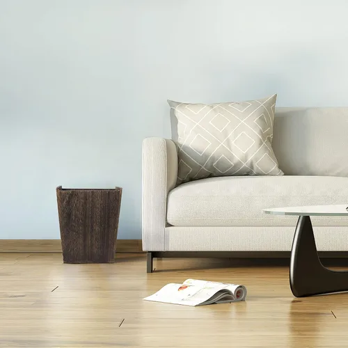 Vista 7 de MOOACE Cubo de basura pequeño, cesta de basura de madera con asa, contenedor de reciclaje rústico para dormitorio, sala de estar, oficina, cocina