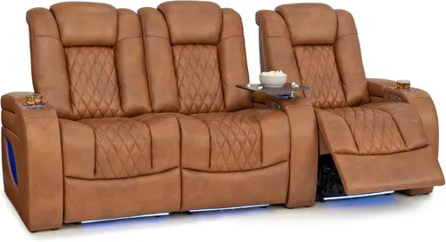 Vista 17 de Seatcraft Asientos de cine en casa Virtuoso LT Tawny Single reclinable Leonado
