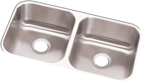 Vista 3 de Dayton DCFU3118 - Fregadero de acero inoxidable con doble cuenco