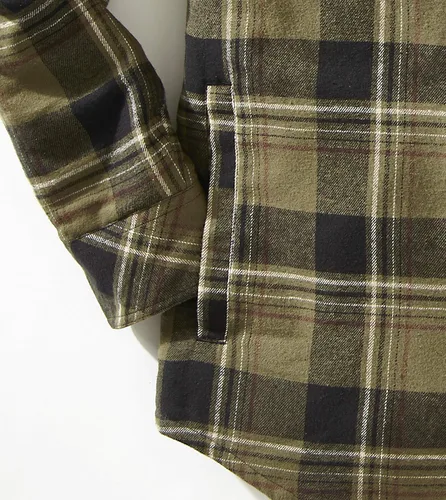 Vista 6 de Venado Chaqueta a cuadros para hombre, manga larga, forro de franela cepillada, resistente