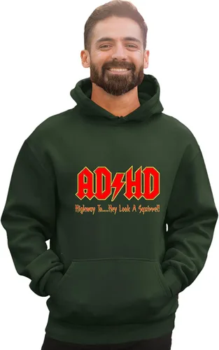 Vista 77 de Go All Out Sudadera con capucha para hombre y mujer con texto en inglés "Highway To Hey Look A Squirrel