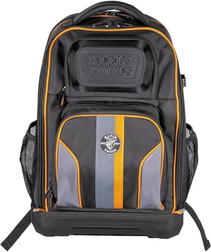 Vista 5 de La mochila Klein Tools 62805BPTECH Tradesman Pro Extra-Large Tech Tool Backpack con 28 bolsillos, bolsa para herramientas para laptop con fondo