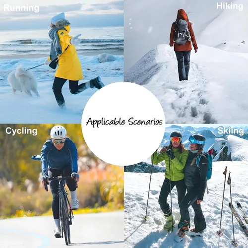 Vista 5 de Pétalos Amarillos - Guantes de invierno para correr para hombres y mujeres, compatibles con pantalla táctil para ciclismo, ciclismo, deportes