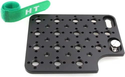 Vista 3 de Placa de queso para cámara Montaje lateral para ARRI Alexa Mini LF Teradek Vaxis Rig Follow Focus Motor con rosca de 3/8" 1/4" (negro)