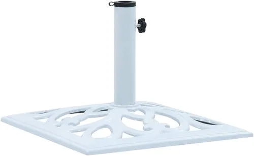 Vista 14 de Cast Iron Umbrella Base with Floral Design, Heavy Duty Black Umbrella Base for Patio and Balcony Stability