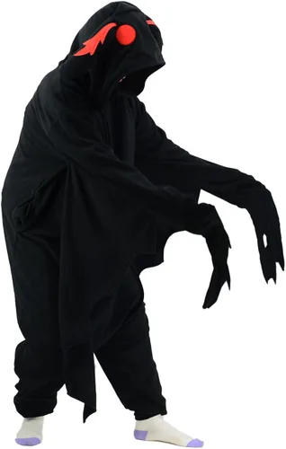 Vista 2 de Mothman Halloween Onesie Adult Pajamas Cosplay Animal Homewear Sleepwear Jumpsuit Costume for Women Men