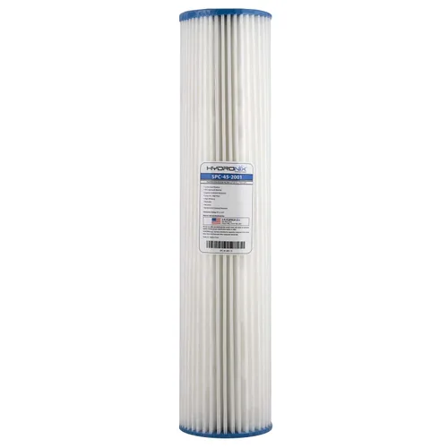 Vista 4 de Hydronix SPC-45-2001 Filtro de agua plisado para toda la casa comercial industrial lavable y reutilizable 4.5 x 20-1 micrón
