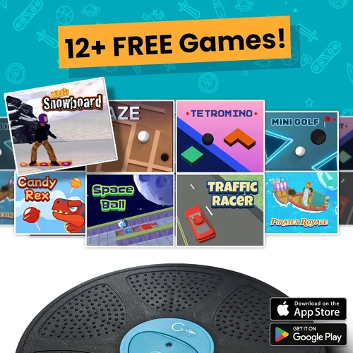 Vista 4 de GoBalance Board - App-Enabled Balance Board. Smart Bluetooth Sensor, 12 FREE Interactive Games - Fun, Balance Training and Home Gym Workout! Boost