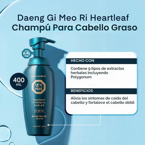 Vista 3 de Daeng Gi Meo Ri Set de cuidado para la pérdida de cabello - Champú para cabello graso + tratamiento para todo tipo de cabello, 13.5 onzas líquidas