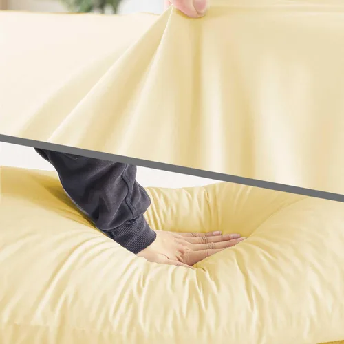 Vista 4 de WhatsBedding Almohada corporal de espuma viscoelástica con funda de algodón transpirable con cremallera, almohada de cuerpo completo para adultos