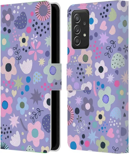 Vista 37 de Head Case Designs Officially Licensed Ninola Abstract Poppies Lilac Floral Leather Wallet Case Compatible with Samsung Galaxy A07 4G