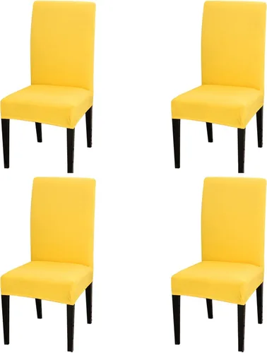 Vista 26 de Dimatic Paquete de 2 fundas elásticas de licra para sillas de comedor, extraíbles y lavables, fundas protectoras para sillas de comedor, cocina