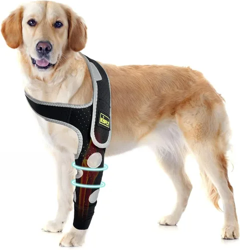 Vista 21 de Codera para perro y pierna delantera para perro para dejar de lamer, protector de codo de perro y coderas de higroma para perros, mangas
