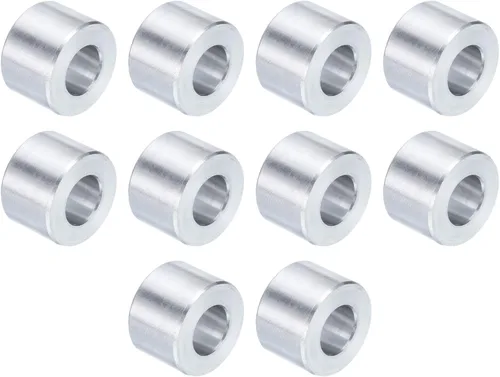 Vista 27 de uxcell 10 piezas de espaciador de aluminio con 1/2" de diámetro interno x 1" de diámetro exterior x 1" de longitud, con acabado liso, espaciador