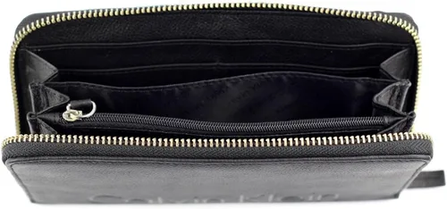 Vista 4 de Calvin Klein Cartera Continental con cremallera de cuero