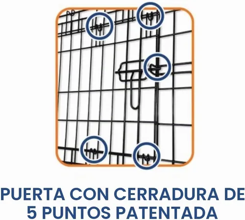 Vista 6 de Jaula grande con doble abertura Precision Pet, negra, Negro