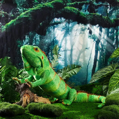 Vista 4 de Syhood Animales de peluche de lagarto de 37.4 pulgadas de felpa realista, lagarto de felpa suave, regalo para amantes de los animales, cumpleaños