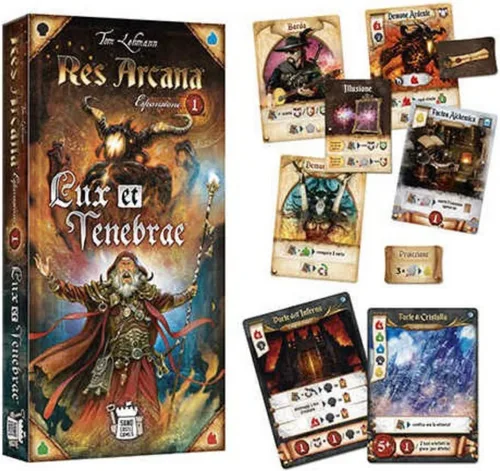 Vista 3 de Res Arcana Lux et Tenabrae Juego de mesa EXPANSIÓN – Juego de aventura de fantasía mágica, juego de estrategia para niños y adultos, a partir de 14