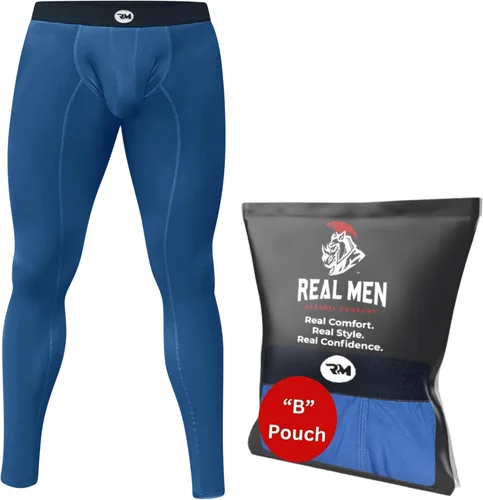 Vista 28 de RM Real Men Leggings de nailon para correr, tamaño de bolsa personalizada ABCD, cintura XS-5XL, pantalones de yoga, medias, capa base para clima