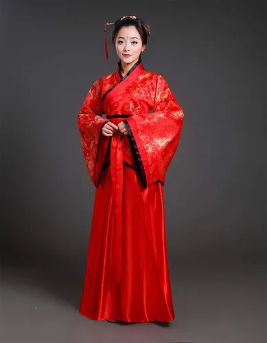 Vista 4 de Ez-sofei Disfraz tradicional chino de Hanfu antiguo para mujer vestido de actuación escénica
