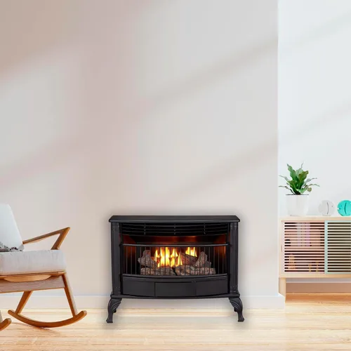 Vista 6 de ProCom QNSD250RT estufa de doble combustible sin ventilación, estufa independiente y calefactor de interior, uso con gas natural o propano líquido