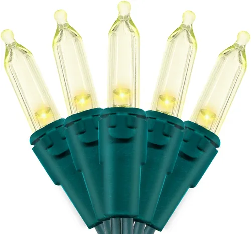 Vista 9 de Luces LED Naranjas de Halloween - 35 Luces de Cadena Naranjas de Navidad para Árbol Pequeño, Manualidades, Fiestas, Decoraciones de Halloween