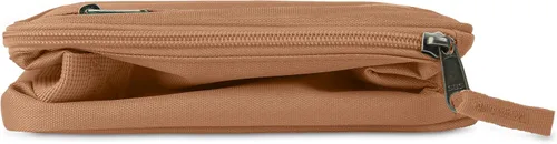 Vista 3 de PackIt (R) Lonchera clásica congelable, almendra, fabricada con tecnología EcoFreeze(R), plegable, reutilizable, cierre de cremallera con bolsillo