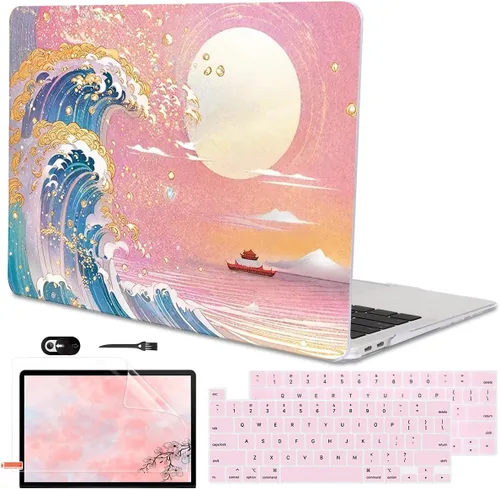 Vista 22 de Funda compatible con MacBook Pro de 13 pulgadas 2022 2021-2020 versión A2338 M2/M1 A2251 A2289 A2159 A1989 A1706 Touch ID, carcasa rígida