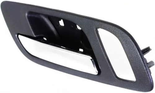 Vista 6 de Para GMC Sierra 2500 HD manija de puerta interior delantera, lado del conductor, bisel negro con palanca cromada (2007-2014) Recorte: SLT