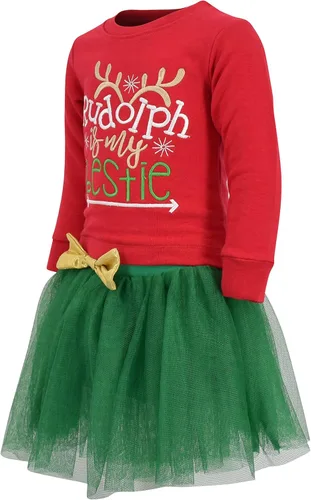 Vista 45 de Unique Baby Girls 2pc Skirt Set Outfit Long Sleeve Top with Skirt