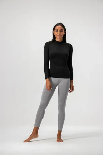 Vista 5 de DEVOPS - Paquete de 2 camisas de manga larga térmicas de cuello tortuga para mujer de comprensión, para usar debajo de la ropa