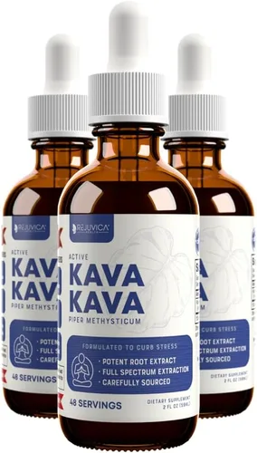 Vista 8 de Rejuvica Health Suplemento de extracto de raíz de kava kava - Kava Kava activa - Potente relajación y calma - Extracto líquido - Piper Methysticum