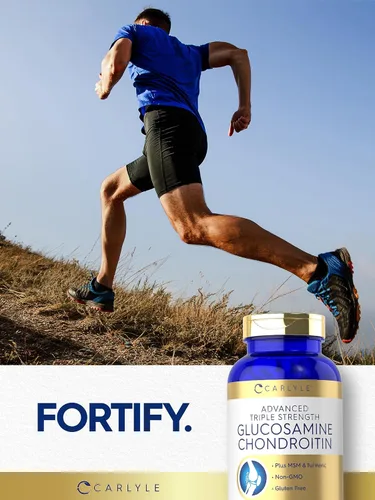 Vista 7 de Carlyle Glucosamina condroitina MSM cúrcuma 200 unidades Suplemento avanzado de triple fuerza Sin OMG y sin gluten