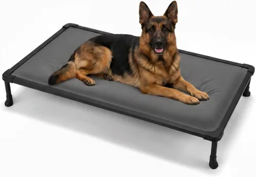 Vista 16 de Veehoo Chew Proof Elevated Dog Bed, Padded Indestructible Raised Dog Cot